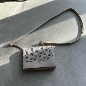 Kate Spade Perforated Gray Crossbody Bag